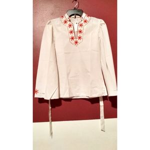 Lily white embroidered top.